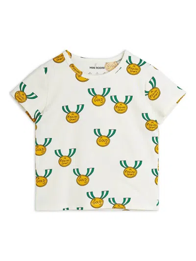 Mini Rodini Medals Aop Ss Tee - Chapter 1 In Grey