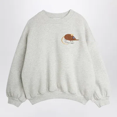 Mini Rodini Mini Melange Organic Cotton Sweatshirt In Gray