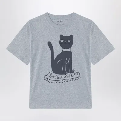 Mini Rodini Mini Organic Cotton T-shirt For Women In Gray
