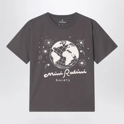 Mini Rodini Mini Organic Cotton T-shirt In Gray