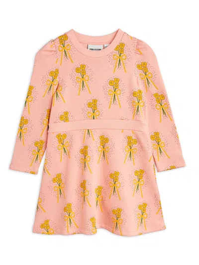 Mini Rodini Winter Flowers Aop Sweat Dress Chapter 2, In Pink