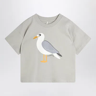 Mini Rodini Mini Seagull Graphic T-shirt For Men In Gray