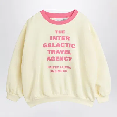Mini Rodini Mini Travel Agency Graphic Sweatshirt In Yellow