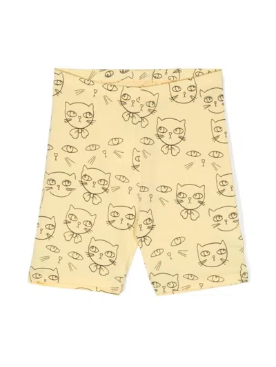Mini Rodini Mini Unisex Bike Shorts - Chapter 2 In Yellow