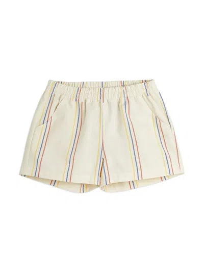 Mini Rodini Mini Woven Stripe Shorts For Baby - Chapter 1 In White