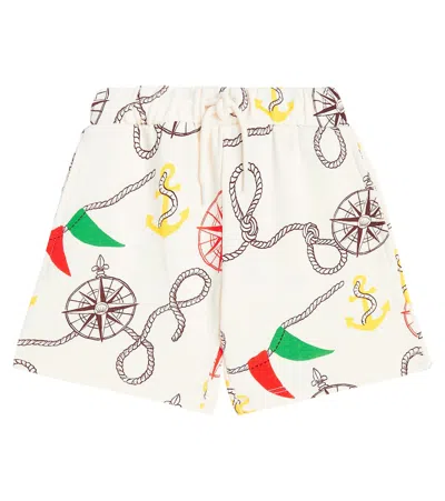 Mini Rodini Kids' Nautical Cotton Jersey Shorts In Multicolor