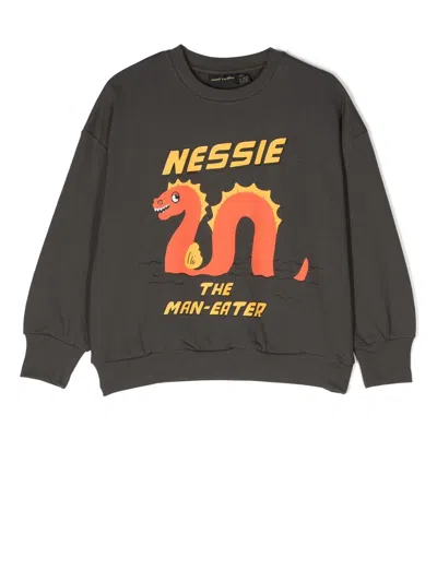 Mini Rodini Kids' Nessie-print Detail Sweatshirt In Green