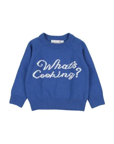 Mini Rodini Babies'  Newborn Boy Sweater Light Blue Size 3 Wool, Cotton