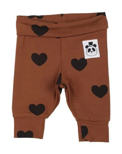 Mini Rodini Babies'  Newborn Girl Pants Brown Size 0 Lyocell, Elastane