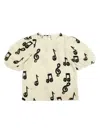 Mini Rodini Music Note-print Top In Weiss