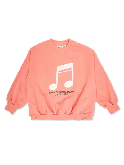 Mini Rodini Babies' Note Sweatshirt In Pink
