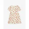 Mini Rodini Outlined Hearts Short-sleeve Stretch-cotton 9 Months - 11 Years Offwhit In Neutral
