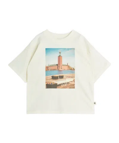Mini Rodini Open-necked Black Shirt In White