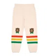 Mini Rodini Organic Cotton Bear Sweatpants In Neutral