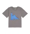 Mini Rodini Organic Cotton Dino Graphic T-shirt In Gray