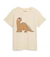Mini Rodini Organic Cotton Dino T-shirt In Pink