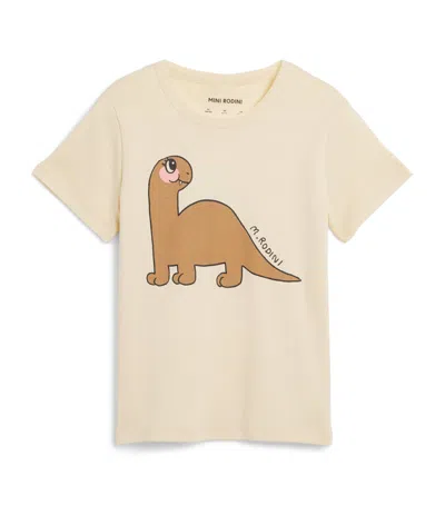 Mini Rodini Kids' Organic Cotton Dino T-shirt In Pink
