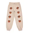 Mini Rodini Organic Cotton Doggies Sweatpants In Neutral