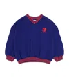 Mini Rodini Organic Cotton Earth Sweatshirt In Blue