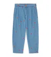 Mini Rodini Heart-print Jeans In Blue