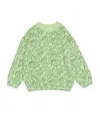 Mini Rodini Organic Cotton Leopard Print Sweatshirt In Green