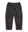 Mini Rodini Organic Cotton Lingoberries Trousers In Black