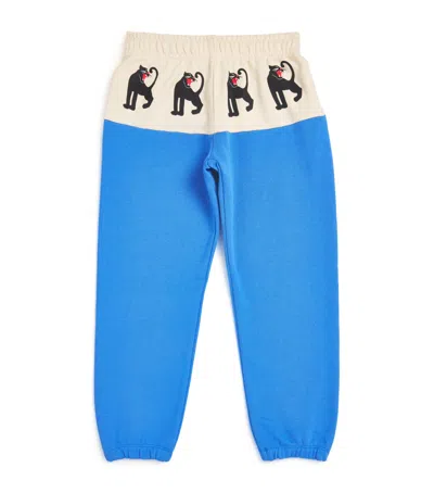 MINI RODINI ORGANIC COTTON PANTHER PANEL SWEATPANTS