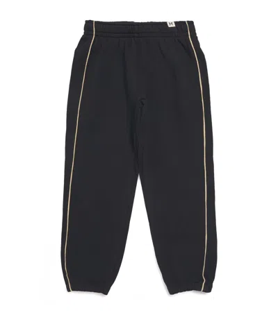 Mini Rodini Kids' Organic Cotton Sweatpants In Black