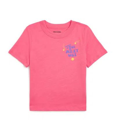 Mini Rodini Kids' Organic Cotton The Milky Way Sweatshirt In Pink