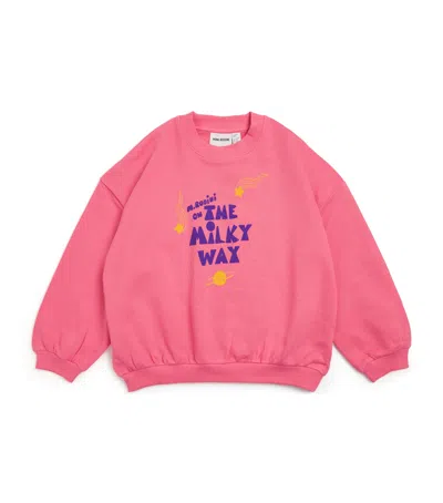 Mini Rodini Kids' Organic Cotton The Milky Way T-shirt In Pink