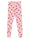 Mini Rodini Outlined-hearts Leggings In Pink