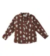 Mini Rodini Paisley Cotton Shirt In Brown