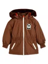 Shop Mini Rodini Panda Ski Jacket In Brown