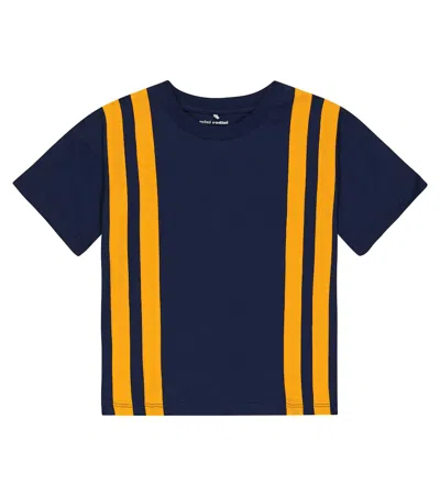 Mini Rodini Kids' Printed Cotton T-shirt In Blue