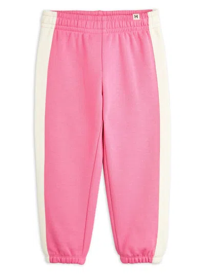 Mini Rodini Kids' Panelled Organic Cotton Sweatshirt In Pink