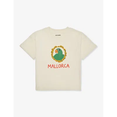 Mini Rodini Boys Offwhite Kids Parrot Graphic-print Cotton-jersey T-shirt 1.5-11 Years