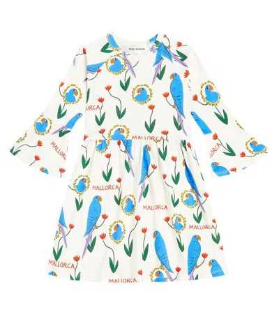 Mini Rodini Kids' Parrots Cotton Dress In Multi