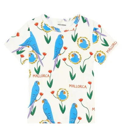 Mini Rodini Kids' Parrots Cotton Jersey T-shirt In Multi