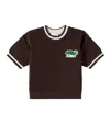 Mini Rodini Patch-appliqué Cotton Crochet Top In Brown