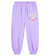 Mini Rodini Patch-appliqué Cotton Sweatpants In Purple