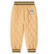 Mini Rodini Patch-appliqué Quilted Sweatpants In Neutral