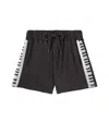 Mini Rodini Boys Piano Terry Sweat Shorts In Black