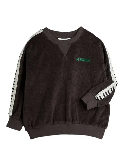 Mini Rodini Babies' Piano-sleeve Sweatshirt In Schwarz