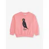 Mini Rodini Bird-graphic Sweatshirt In Pink