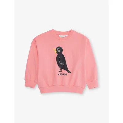 MINI RODINI BIRD ROUND-NECK COTTON-JERSEY SWEATSHIRT 9 MONTHS-11