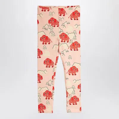 Mini Rodini Pink Leggings With Mammoth Print