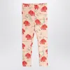 Mini Rodini Pink Leggings With Mammoth Print In Multi
