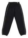 Mini Rodini Plain Piping Sweatpants In Black