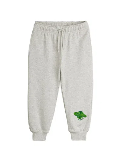 Mini Rodini Kids' Planet-print Drawstring-fastening Track Pants In Gray