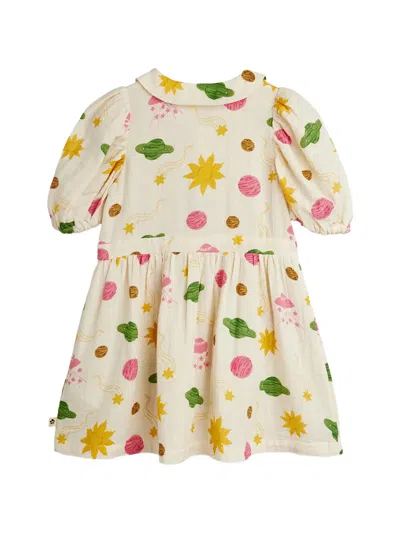 Mini Rodini Kids' Planet-print Dress In Multi